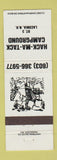 Matchbook Cover - Hack Ma Tack Camping Laconia NH
