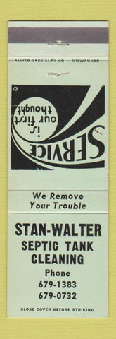 Matchbook Cover - Stan Walter Septic Tank Cleaning