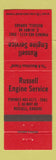 Matchbook Cover - Russell Engine Service Russell KS