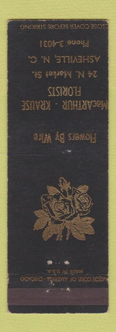 Matchbook Cover - MacARthur Krause Flowers Asheville NC