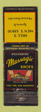 Matchbook Cover - Massagic Shoes Hill's Men's Shop Ipswich MA WORN