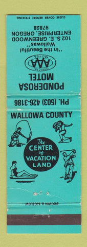 Matchbook Cover - Ponderosa Motel Enterprise OR WEAR