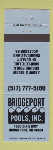 Matchbook Cover - Bridgeport Pools Bridgeport MI