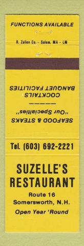 Matchbook Cover - Suzelle's Restaurant Somersworth NH