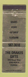 Matchbook Cover - Drakes Gifts Vero Beach FL WEAR