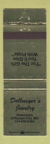 Matchbook Cover - Dallmeyer's Jewelry Jefferson City MO