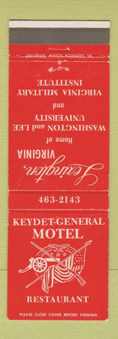Matchbook Cover - Keydet General Motel Restaurant Lexington VA