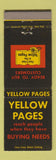 Matchbook Cover - Yellow Pages Phone Book