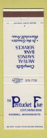 Matchbook Cover - Pentucket Five Cents Bank Haverhill MA