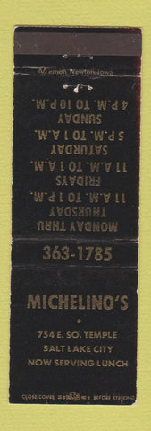 Matchbook Cover - Michelino's Salt Lake City UT restaurant