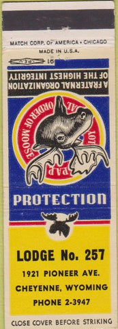Matchbook Cover - Matchbook Cover Moose Lodge Cheyenne WY