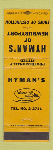 Matchbook Cover - Hyman's Shoes Newburyport Sundial