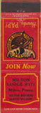 Matchbook Cover - Matchbook Cover Moose Lodge Milton PA CREASE