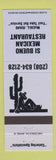 Matchbook Cover - Si Bueno Mexican Restaurant McCall ID