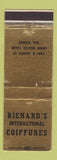 Matchbook Cover - Richard's International Coiffures Salon Long Beach CA