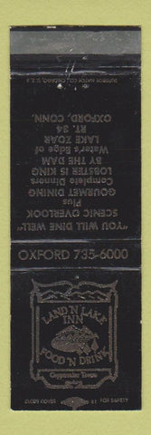 Matchbook Cover - Land n Lake Restaurant Oxford CT WEAR