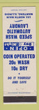 Matchbook Cover - Speed Wash Automatic Laundry Manteno IL