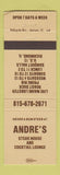 Matchbook Cover - Andre's Steak House Richmond IL