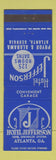 Matchbook Cover - Hotel Jefferson Atlanta GA
