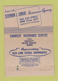 Matchbook Cover - Stephen Lipari Insurance Kansas City MO 40 Strike
