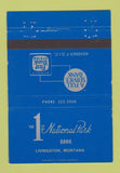 Matchbook Cover - 1st National Park Bank Livingston MT 40 Strike