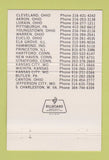 Matchbook Cover - Rae Bearings Service Hartford CT 40 Strike