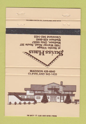 Matchbook Cover - Swiss Haus Madison OH 40 Strike