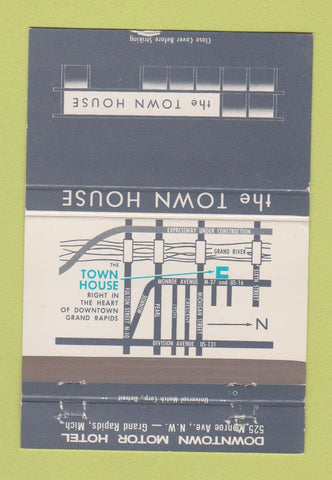 Matchbook Cover - The Town House Motor Hotel Grand Rapid MI 40 Strike