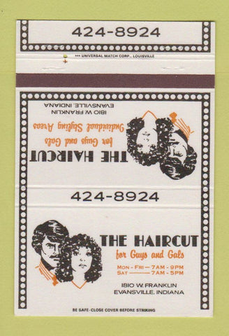 Matchbook Cover - The Haircut Salon Evansville IN 40 Strike