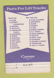 Matchbook Cover - Intrupa Fork Lift Parts Chicago IL WORN 40 Strike