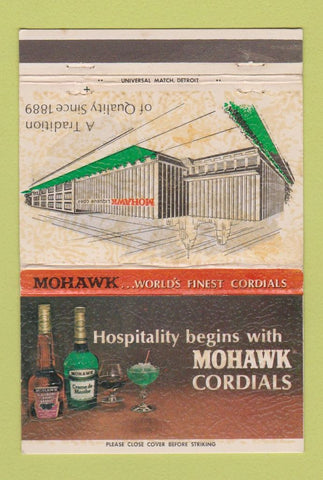 Matchbook Cover - Mohawk Cordials Liquor Detroit MI Vodka 40 Strike