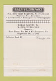 Matchbook Cover - Reading Railroad Historic PA Match Club GOLD 40 Strike