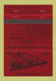 Matchbook Cover - Reading Railroad Historic PA Match Club RED 40 Strike