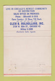 Matchbook Cover - Quinn Home Builders Chicago IL 40 Strike