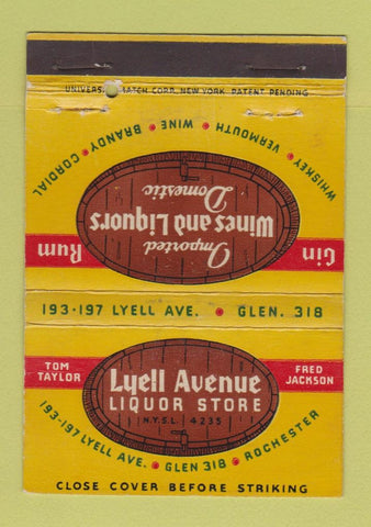 Matchbook Cover - Lyell Avenue Liquor Store Rochester NY WEAR 40 Strike
