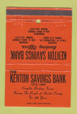 Matchbook Cover - Kenton Savings Bank Dunkirk Kenton OH 40 Strike