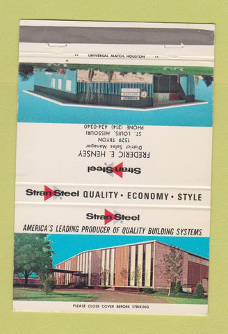 Matchbook Cover - Stran Steel Frederic Hensey St Louis MO 40 Strike