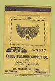 Matchbook Cover - Eagle Building Supply Waterbury CT WEAR 40 Strike