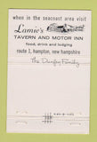 Matchbook Cover - Carpenter Motor Hotel Manchester NH WEAR 40 Strike