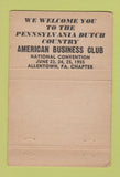 Matchbook Cover - PA Dutch Sayings American Business Club Allentown PA 40 Strike