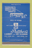 Matchbook Cover - Prather's Laundry Fort Myers FL 40 Strike