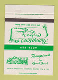 Matchbook Cover - Thompson's Restaurant North Andover MA 40 Strike