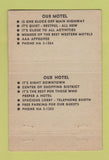 Matchbook Cover - Western Hotel Motel Fallon NV WEAR 40 Strike