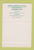 Matchbook Cover - Beppis Ristorante East Sydney Australia 40 Strike