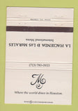 Matchbook Cover - La Hacienda D Los Morales Houston TX 40 Strike