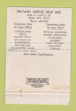 Matchbook Cover - Temp Work Instant Office Help Milwaukee WI 40 Strike