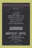 Matchbook Cover - Monterey Motel Silver Springs FL WORN 40 Strike
