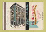 Matchbook Cover - Peoples Federal Savings and Loan Wheeling WV 40 Strike