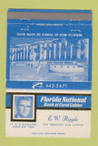 Matchbook Cover - Florida National Bank Coral Gables FL EW Ripple 40 Strike