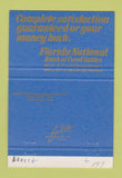 Matchbook Cover - Florida National Bank Coral Gables FL Walter Lumley 40 Strike